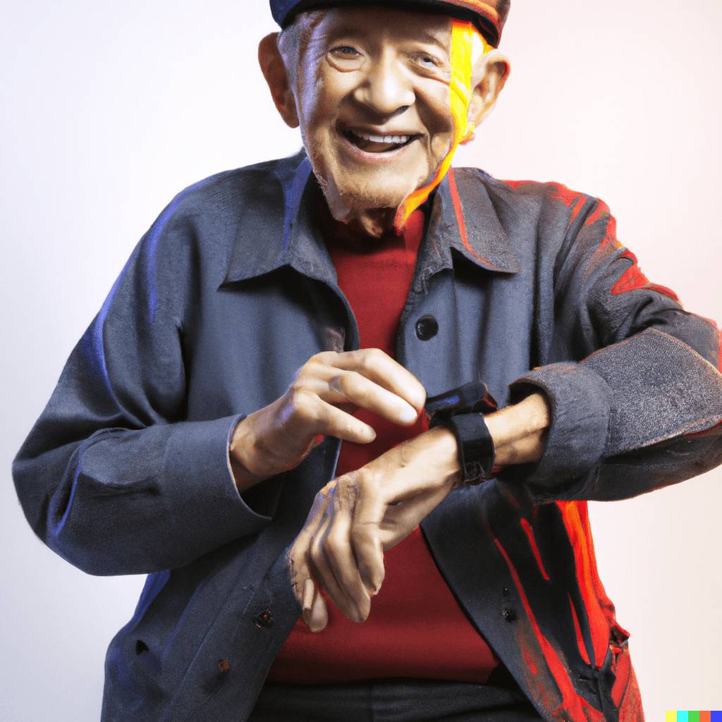 DALL·E-2023-03-25-07.45.09-Old-happy-Guy-wearing-IoT-Wearables