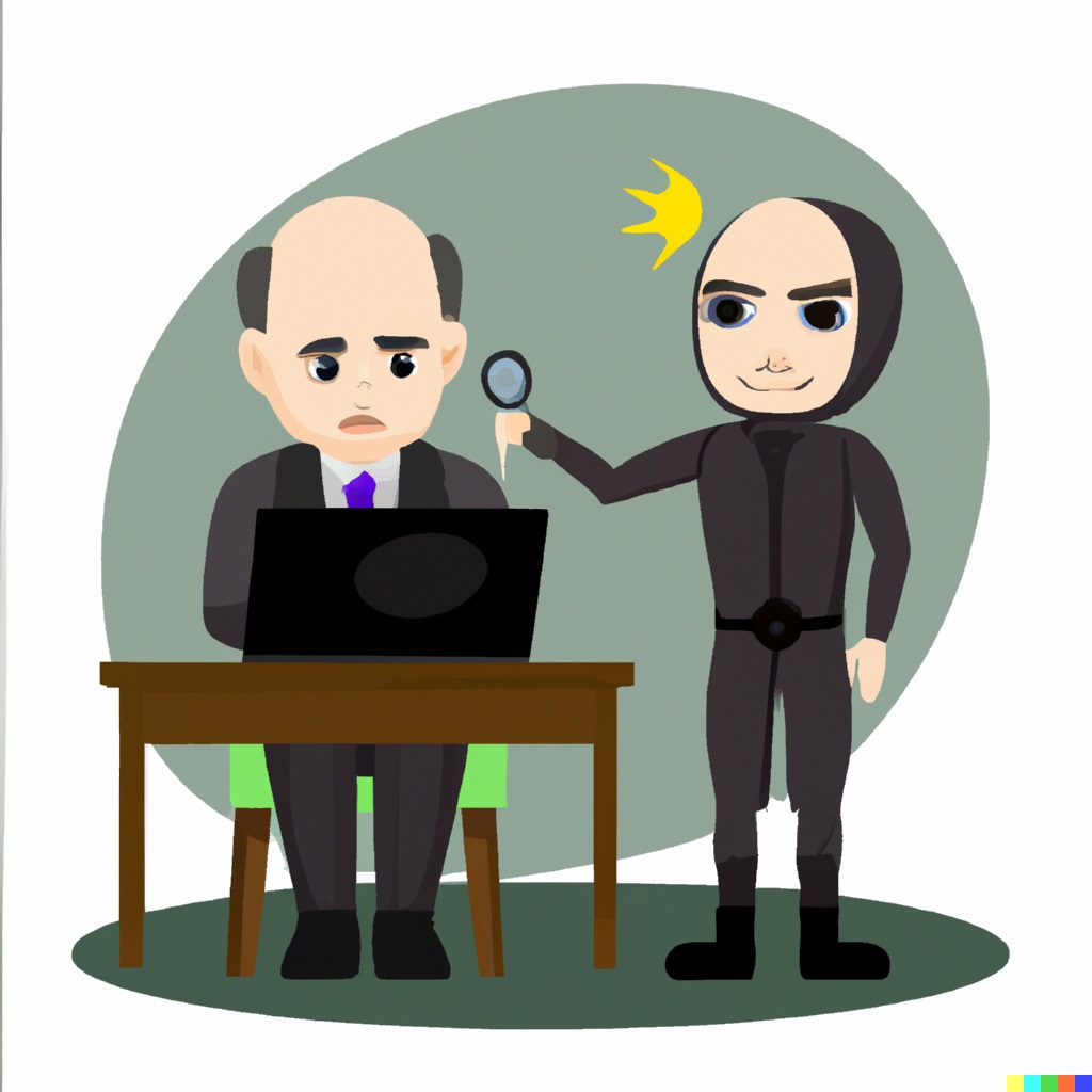 DALL·E 2023-06-19 15.02.37 – A realistic looking picture of AI agent working for Seniors Nerds small Authot vision of AI agent